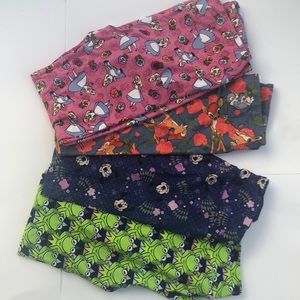 Set of 4 LulaRoe DISNEY LEGGINGS
